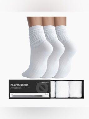 Rolling Bunny Pilates Socks, Premium Cotton Blend Grip Socks, Grip Socks